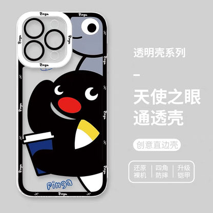 Cute Cartoon Lovely Penguin | Pingu & Friends 8 Styles - iPhone Case PLUS SE2 XS XR X 11 12 13 14 15 16 16e 17 17e Pro Promax 12mini 13mini