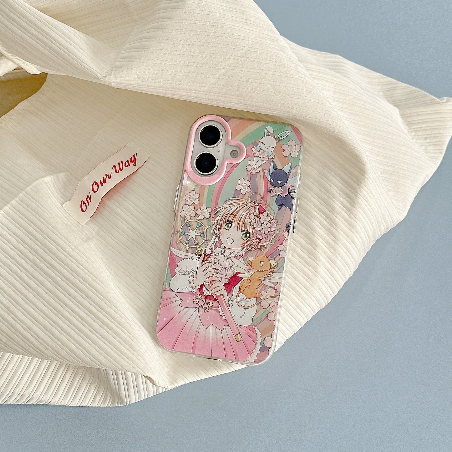 CardCaptorSakura Retro Comic Laser Case | Part 3 Cosplay Style Sakura Kero Chan - iPhone Case PLUS SE2 XS XR X 11 12 13 14 15 16 16e 17 17e Pro Promax 12mini 13mini