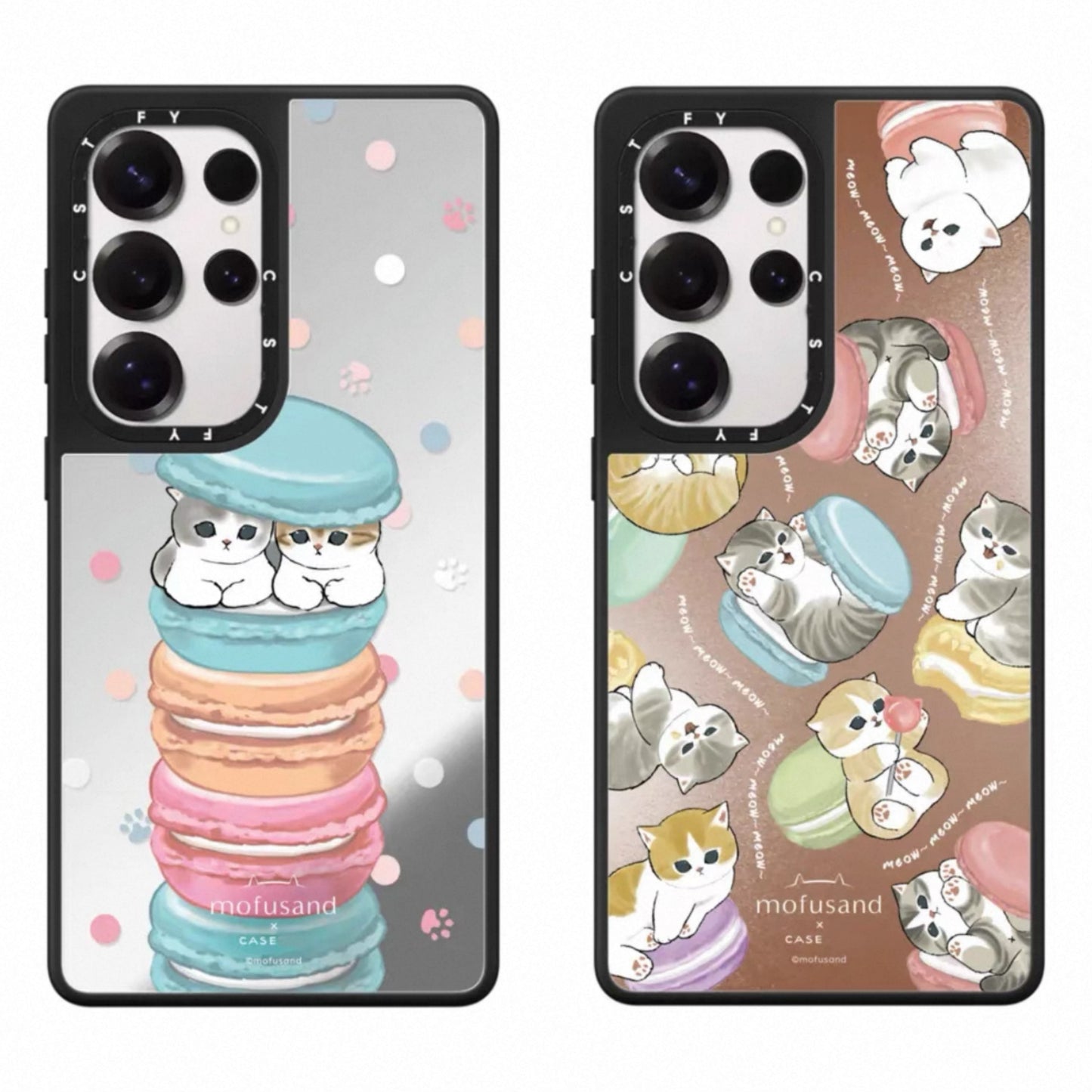 Cute Cartoon Mofusand | Macaron Style Lovely Cat - Phone Case Samsung Galaxy S25 S24 S23 Ultra