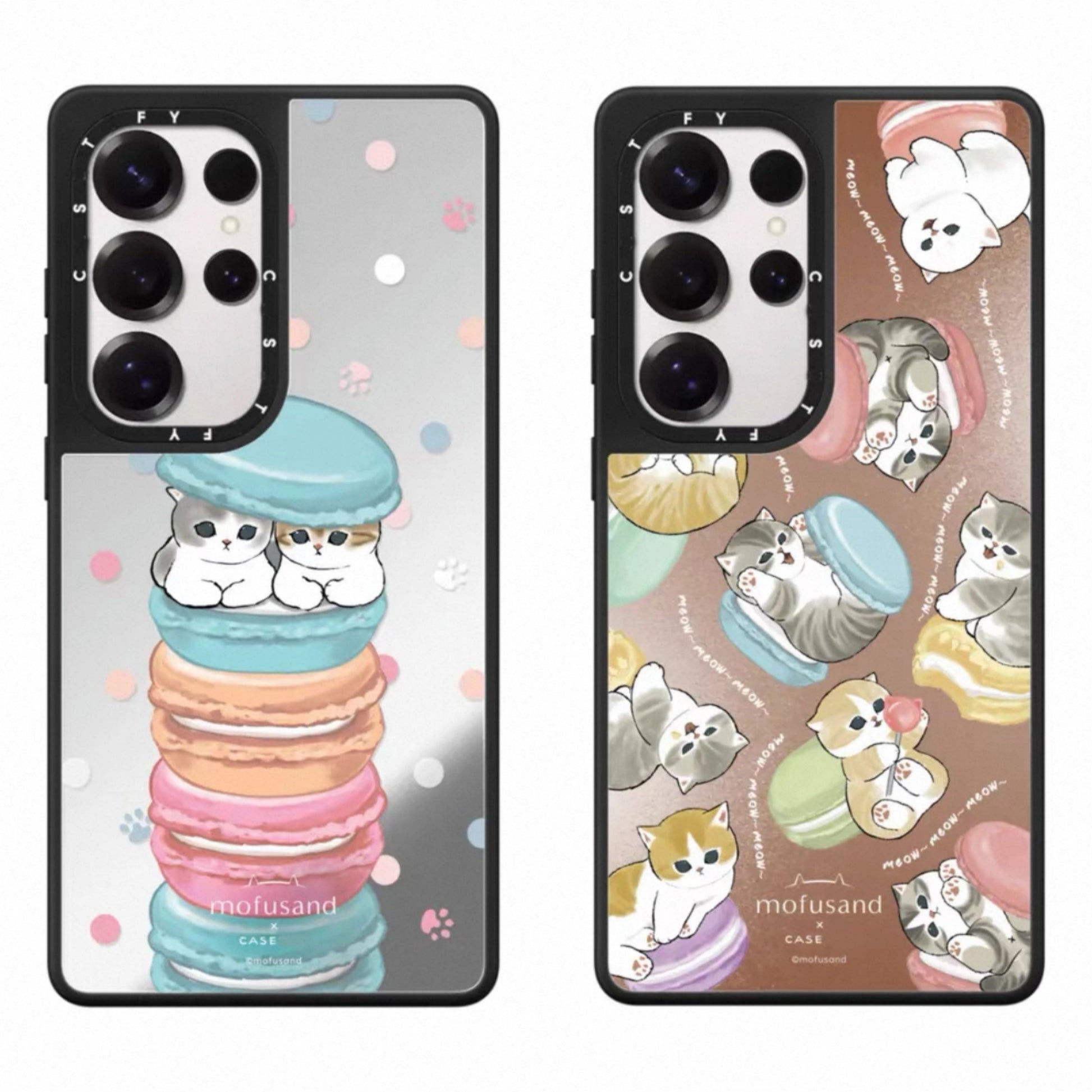 Cute Cartoon Mofusand | Macaron Style Lovely Cat - Phone Case Samsung Galaxy S25 S24 S23 Ultra