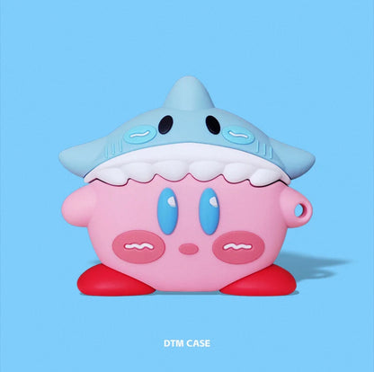 Japanese Cartoon Kirby Adventure | Cosplay Part 1 Chef Buger Shark Hangyodon Jigglypuff - AirPods AirPodsPro AirPods3 AirPods4 Case KawaiiGiftLand