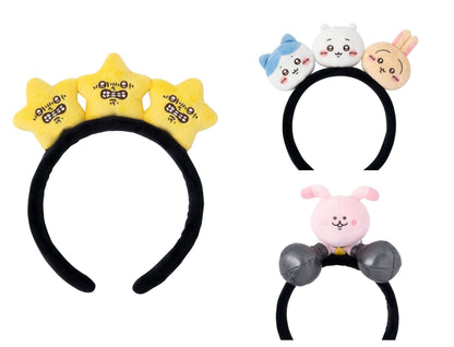[Per-order] Japan ChiiKawa Chiikawa Land Character Headband Series 4 | ChiiKawa Hachiware Usagi Three Star Bunny Cute Plush Doll Headband - Kawaii items Room Decoration