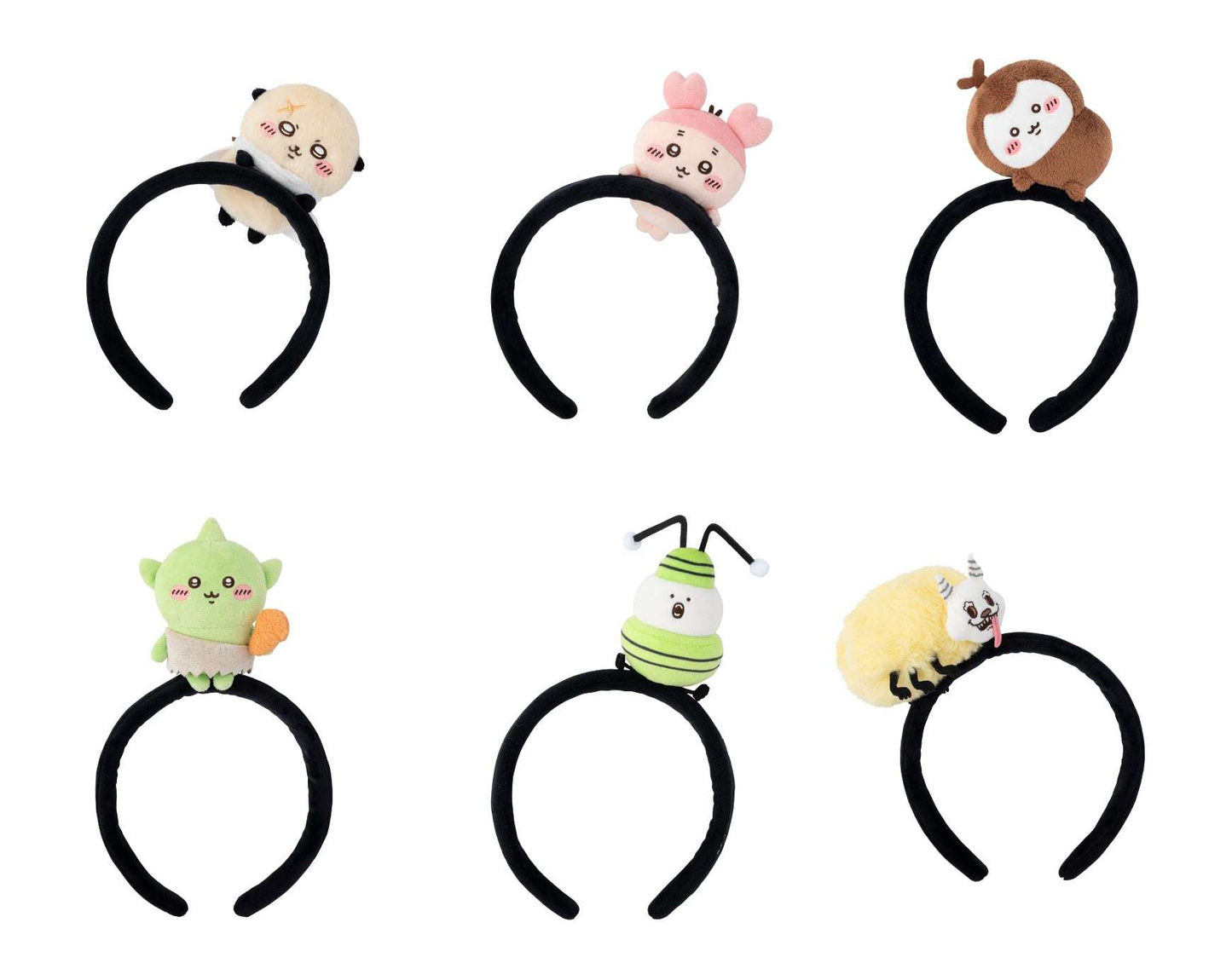 [Per-order] Japan ChiiKawa Chiikawa Land Character Headband Series 2 | Rakko Crab Beetle Goblin Bug Dekatsuyo Cute Plush Doll Headband - Kawaii items Room Decoration