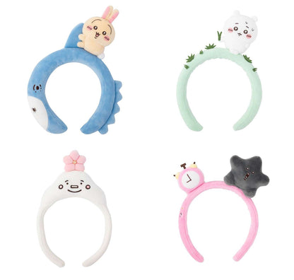 [Per-order] Japan ChiiKawa Chiikawa Land Character Headband Series 3 | ChiiKawa Usagi Black Star Rakko's Car Cute Plush Doll Headband - Kawaii items Room Decoration