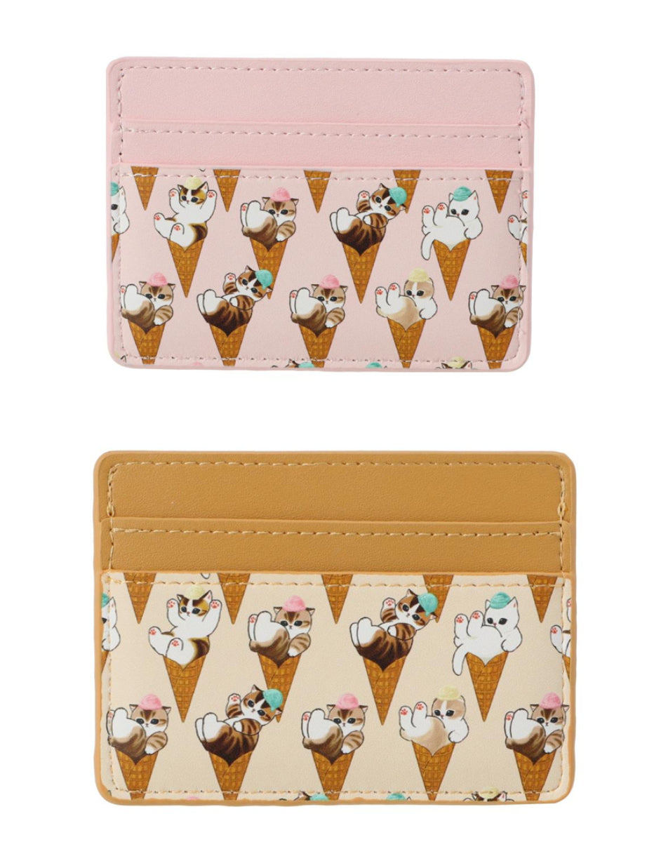 Miniso X Mofusand Ice Cream Series | Mofusand Cat in Ice Cream Cone Cute Card Holder - Kawaii items Room Decoration
