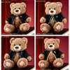 Harry Magical School Wizard Witch X Miniso | School Houses Uniform Robes Terry Bears Red Yellow Green Blue Plush Teddy Bears - Kawaii items Room Decoration