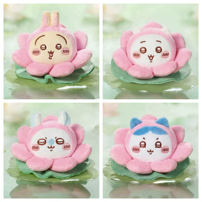 ChiiKawa X Hangzhou Limited Series | ChiiKawa Hachiware Usagi Momonga in Lotus Cute Plush Doll - Kawaii items Room Decoration Doll