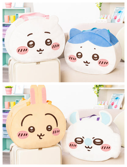 Japan ChiiKawa | ChiiKawa Hachiware Usagi Momonga Cute Face Icon Big Boston Bag - Kawaii items Room Decoration