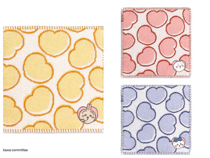 Japan ChiiKawa Heart Series | ChiiKawa Hachiware Usagi Heart Series Handkerchief Hand Towel - Kawaii Cute Item