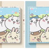 Japanese Cartoon ChiiKawa 360 Swivel Silicone iPad Case | ChiiKawa Hachiware Usagi Kurimanju Happy & Good Stacked Together - iPad Mini 4,5,6/ iPad Air 4/ iPad Pro