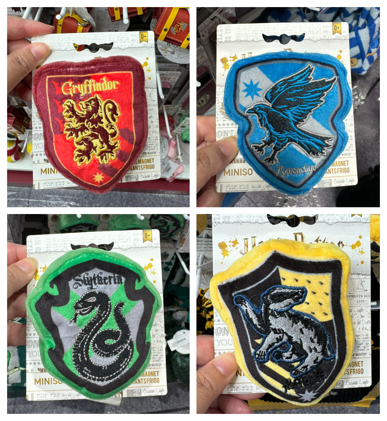 Harry Magical School Wizard Witch X Miniso | Magical School Four Houses Plush Magnet Red Blue Green Yellow - Kawaii items (Copy)