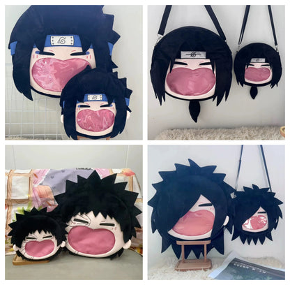 Japanese Anime Naruto Ninja | Uchiha Family Cute Icon Itabag Backpack and Crossbody Bag - Cute Kawaii Item - KawaiiGiftLand