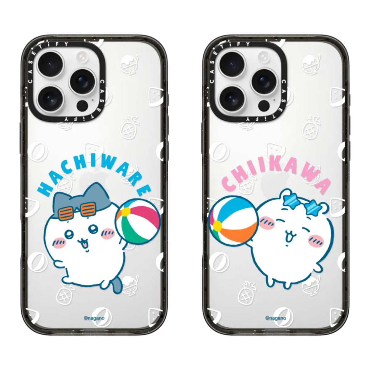 Japanese Cartoon ChiiKawa Transparent Phone Case | ChiiKawa Hachiware Summer Pool Party - iPhone Case 11 12 13 14 15 16 Pro Promax
