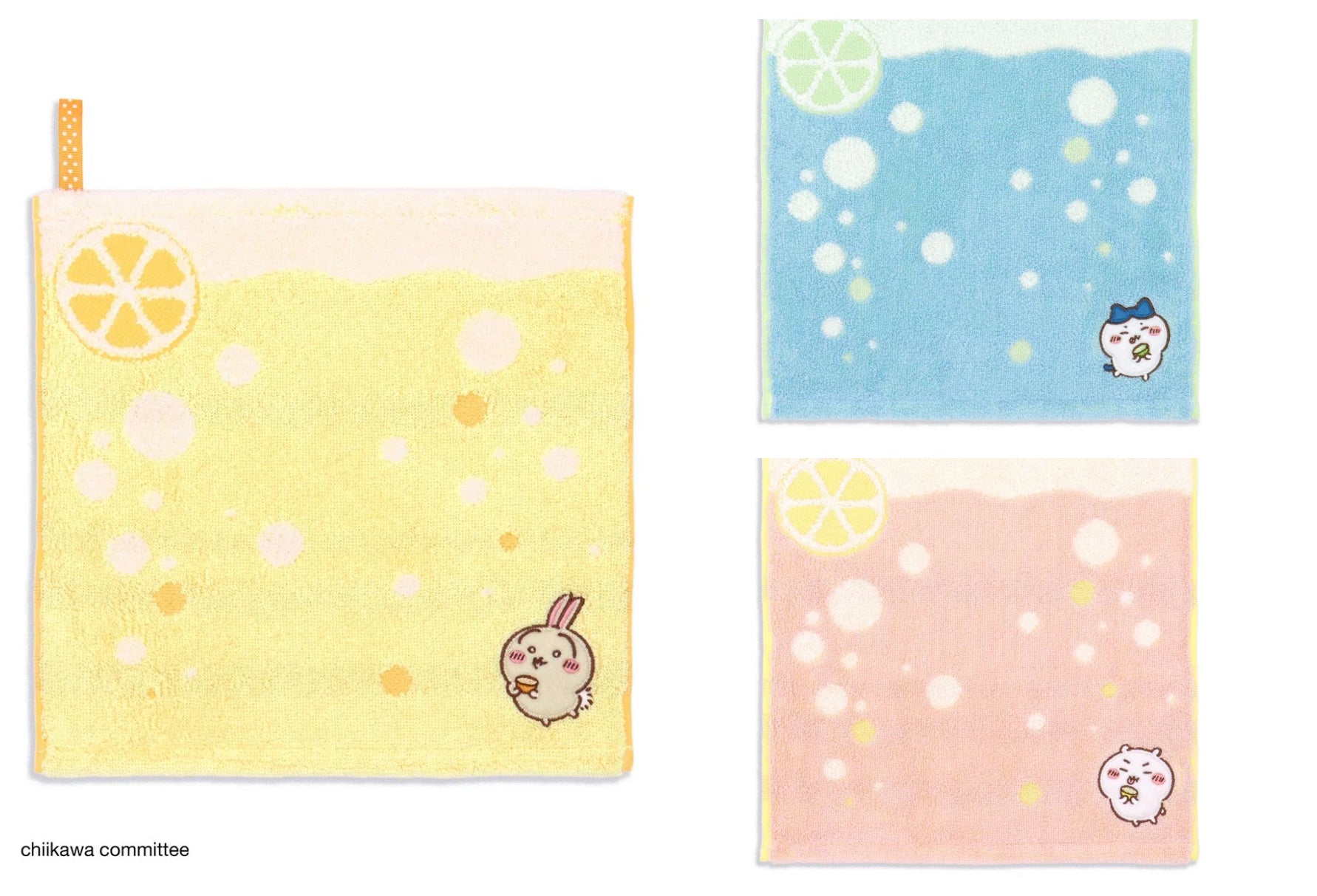 Japan ChiiKawa Eating Lemon Series | ChiiKawa Hachiware Usagi Eating Lemon series handkerchief - Kawaii cute Item Decoration