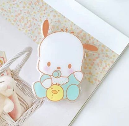 Japanese Cartoon Sweet Cute Baby Style | My Melody Kuromi Cinnamoroll Pompompurin Pochacco Hangyodon Phone Stand