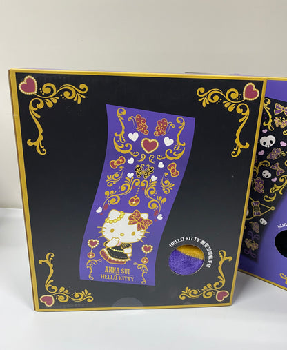 Sanrio X Anna Sui Soft Blanket | Hello Kitty Kuromi Purple & Black - Limited Edition