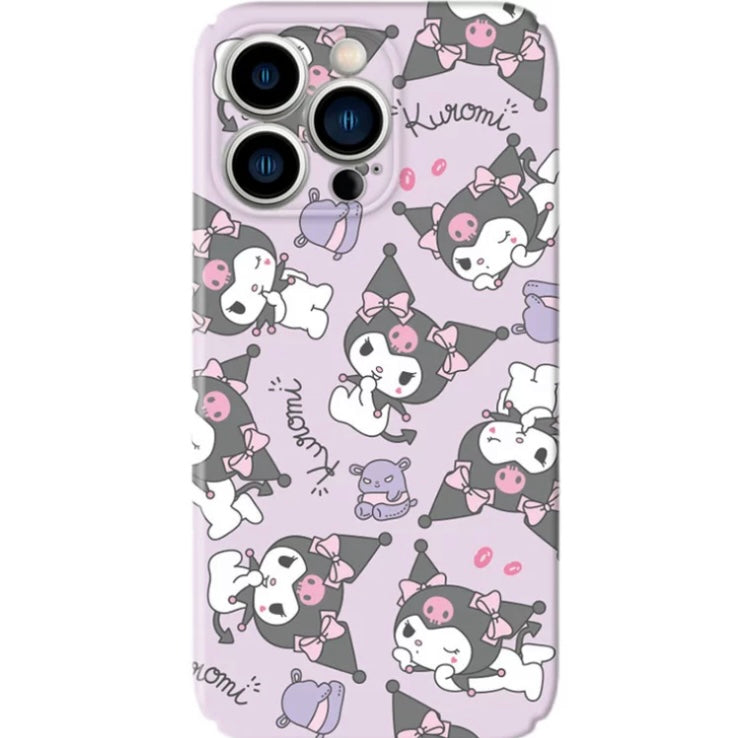 Japanese Cartoon Full Kuromi iPhone Case 7 8 PLUS SE2 XS XR X 11 12 13 14 15 Pro Promax 12mini 13mini