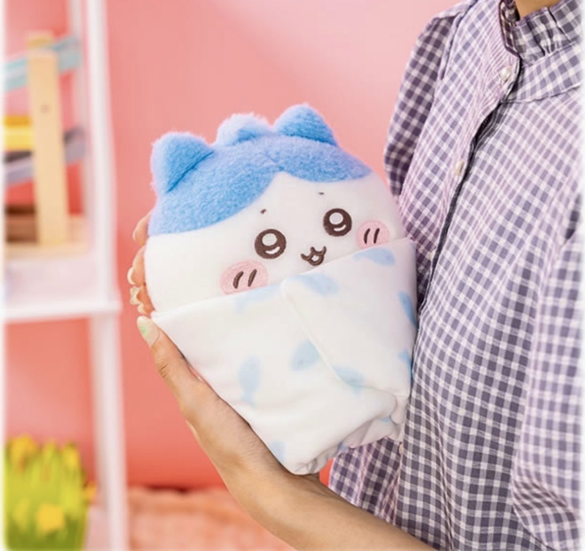 Japan ChiiKawa Baby Series | ChiiKawa Hachiware Usagi Cute Baby Plush Doll with Swaddle - Kawaii items Room Decoration Doll
