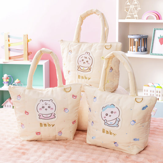Japan ChiiKawa Baby Series | ChiiKawa Hachiware Usagi Cute Baby Icon Big Cotton Shopping Bag - Kawaii items Room Decoration