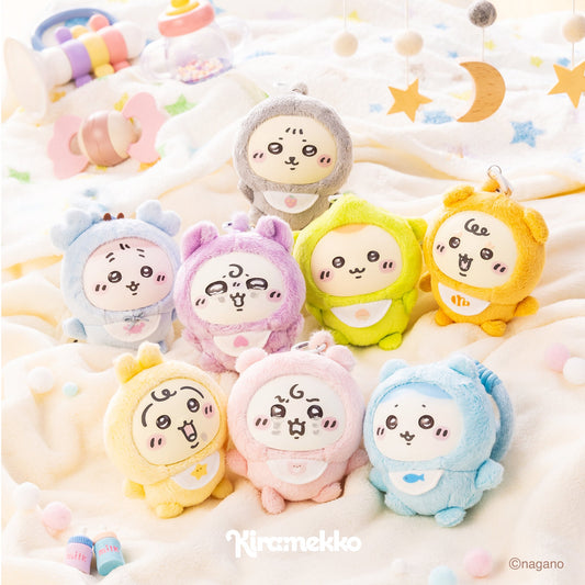 Japan ChiiKawa Kiramekko Baby Series | ChiiKawa Hachiware Usagi Momonga Kurimanju Rakko Shisa Crab Cute Plush Doll with Plastic Face Keychain - Kawaii items Room Decoration Doll