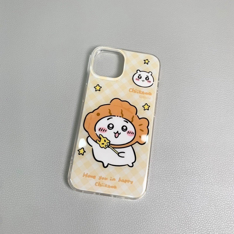 Japanese Cartoon ChiiKawa Hachiware Usagi X Kirby Hangyodon iPhone Case 11  12 13 14 15 Pro Promax