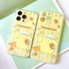 Japanese Cartoon Pompompurin Pajamas Yellow iPhone Case 12 13 14 15 16 Pro Promax