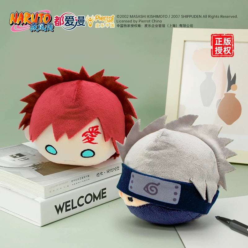 Japanese Anime Naruto Ninja Mochi Series | Naruto Sasuke Sakura Kakashi Gaara Hinata Cute Icon Head Kawaii Doll Keychain - Cute Kawaii Item