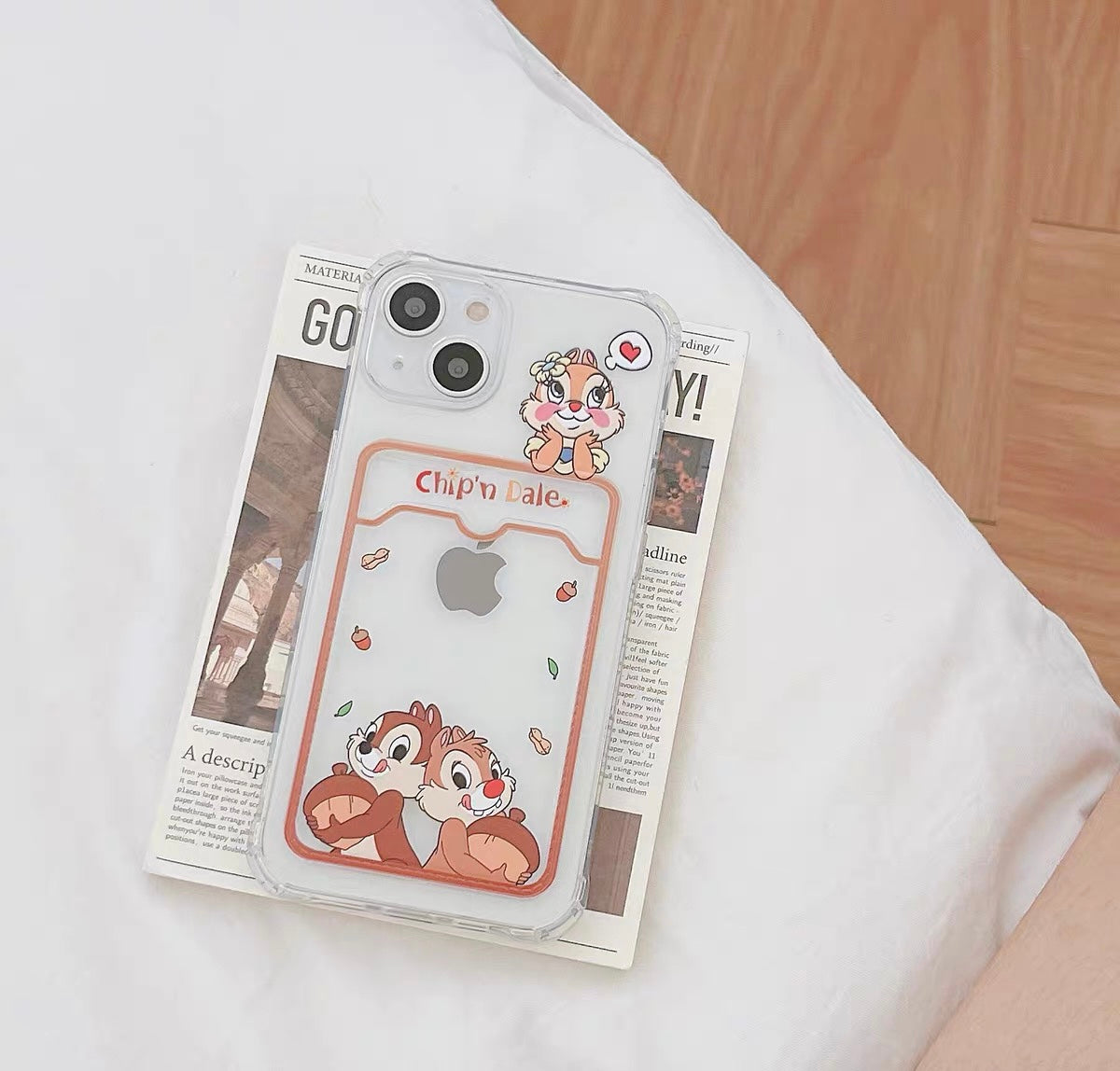 Japanese Cartoon Cute Squirrel Clip Dale Photo Holder | Melody Nuts - iPhone Case PLUS X 11 12 13 14 15 Pro Promax