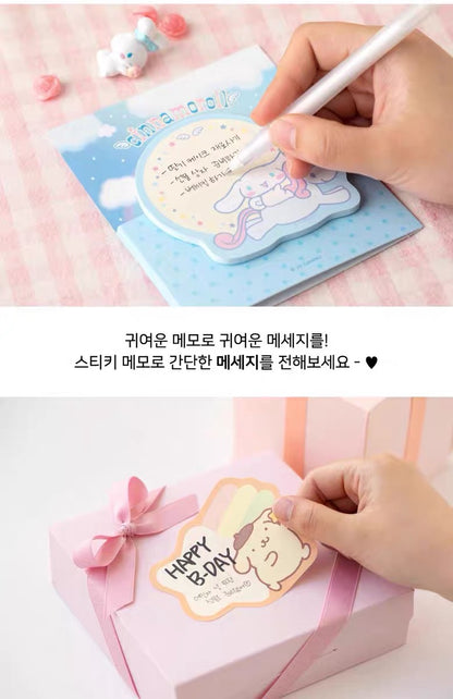 Sanrio Japan Mini Memo Pad | Hello Kitty My Melody Kuromi Cinnamoroll Pompompurin Pochacco - 40Sheets