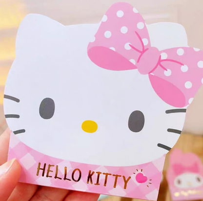 Sanrio Japan Memo Pad | Hello Kitty My Melody Kuromi Cinnamoroll Hangyodon Tuxedosam - 84Sheets