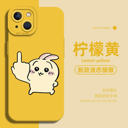 Japanese Cartoon ChiiKawa Funny Pose | Yellow ChiiKawa Hachiware Usagi - iPhone Case XS 11 12 13 14 15 Pro Promax mini2mini 13mini