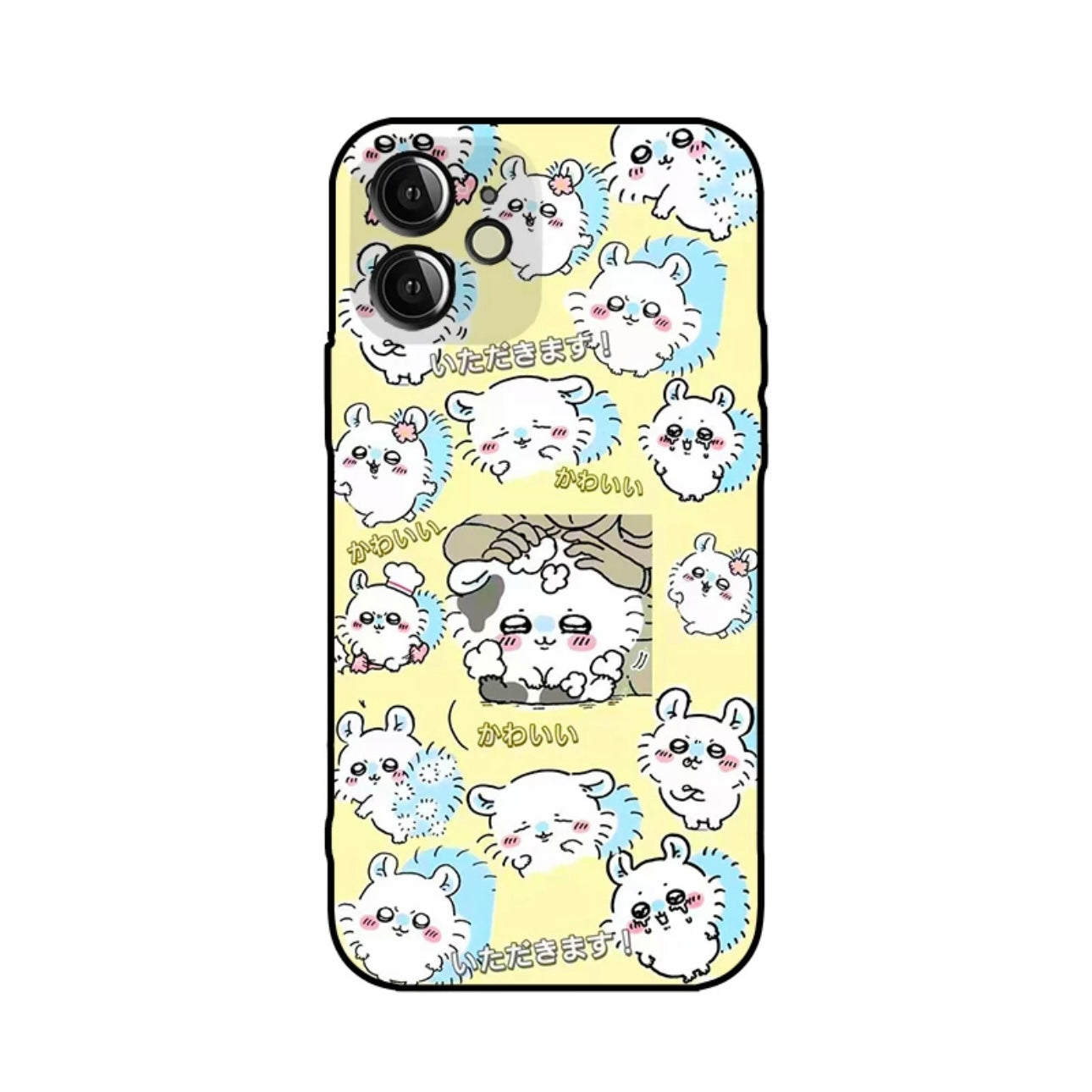 Japanese Cartoon ChiiKawa | Full Screen Momonga Yellow - iPhone Case XS 11 12 13 14 15 Pro Promax mini