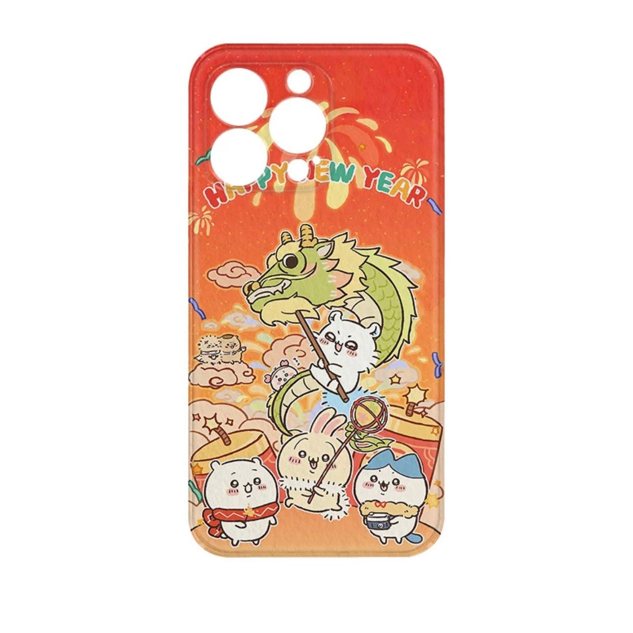 Japanese Cartoon ChiiKawa | Happy Dragon New Year - iPhone Case XS 11 12 13 14 15 Pro Promax mini
