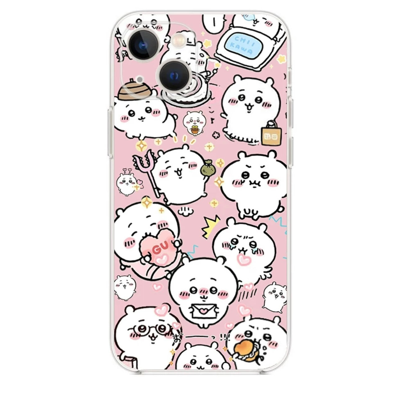 Japanese Cartoon ChiiKawa | Full Screen ChiiKawa Pink - iPhone Case XS 11 12 13 14 15 Pro Promax mini