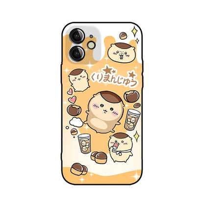 Japanese Cartoon ChiiKawa | Kawaii Foods Kurimanju Orange - iPhone Case XS 11 12 13 14 15 Pro Promax mini