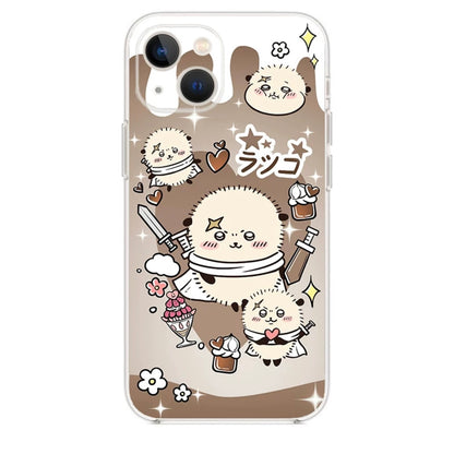 Japanese Cartoon ChiiKawa | Kawaii Sweets Rakko Brown - iPhone Case XS 11 12 13 14 15 Pro Promax mini