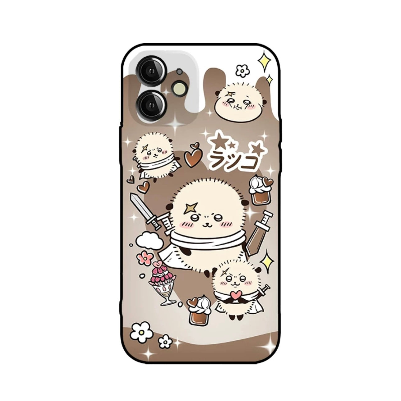 Japanese Cartoon ChiiKawa | Kawaii Sweets Rakko Brown - iPhone Case XS 11 12 13 14 15 Pro Promax mini