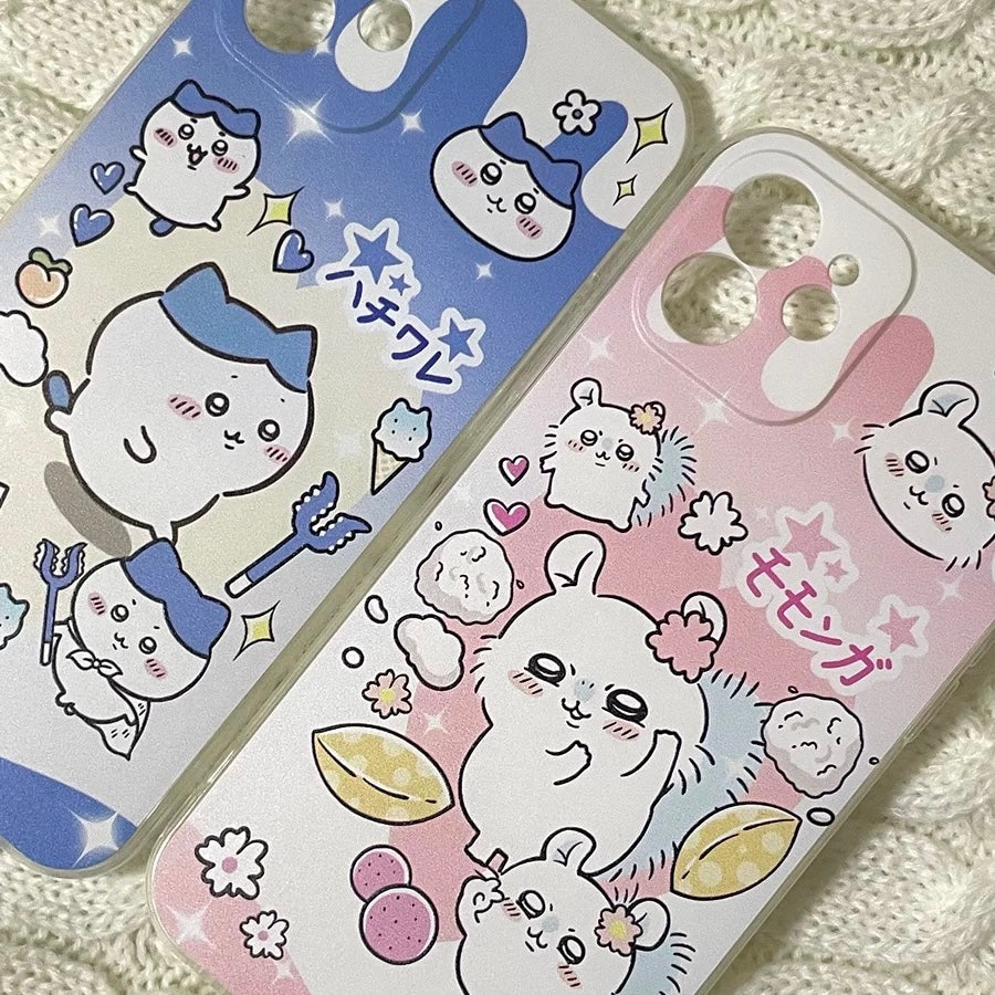 Japanese Cartoon ChiiKawa | Kawaii Sweets Momonga Pink - iPhone Case XS 11 12 13 14 15 Pro Promax mini