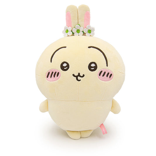 ChiiKawa X Miniso | ChiiKawa Hachiware Usagi Wearing Flower Garland Plush Doll - Kawaii Items Room Decoration Doll