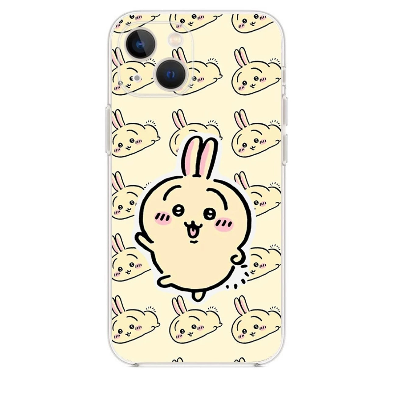 Japanese Cartoon ChiiKawa | Full Screen Usagi Say Hi Yellow - iPhone Case XS 11 12 13 14 15 Pro Promax mini