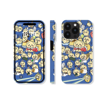 Japanese Cartoon ChiiKawa | Fun Usagi Blue King - iPhone Case XS 11 12 13 14 15 Pro Promax mini
