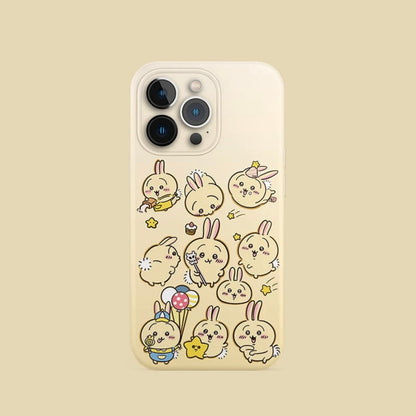 Japanese Cartoon ChiiKawa | Speak & Ballon Usagi - iPhone Case XS 11 12 13 14 15 Pro Promax mini