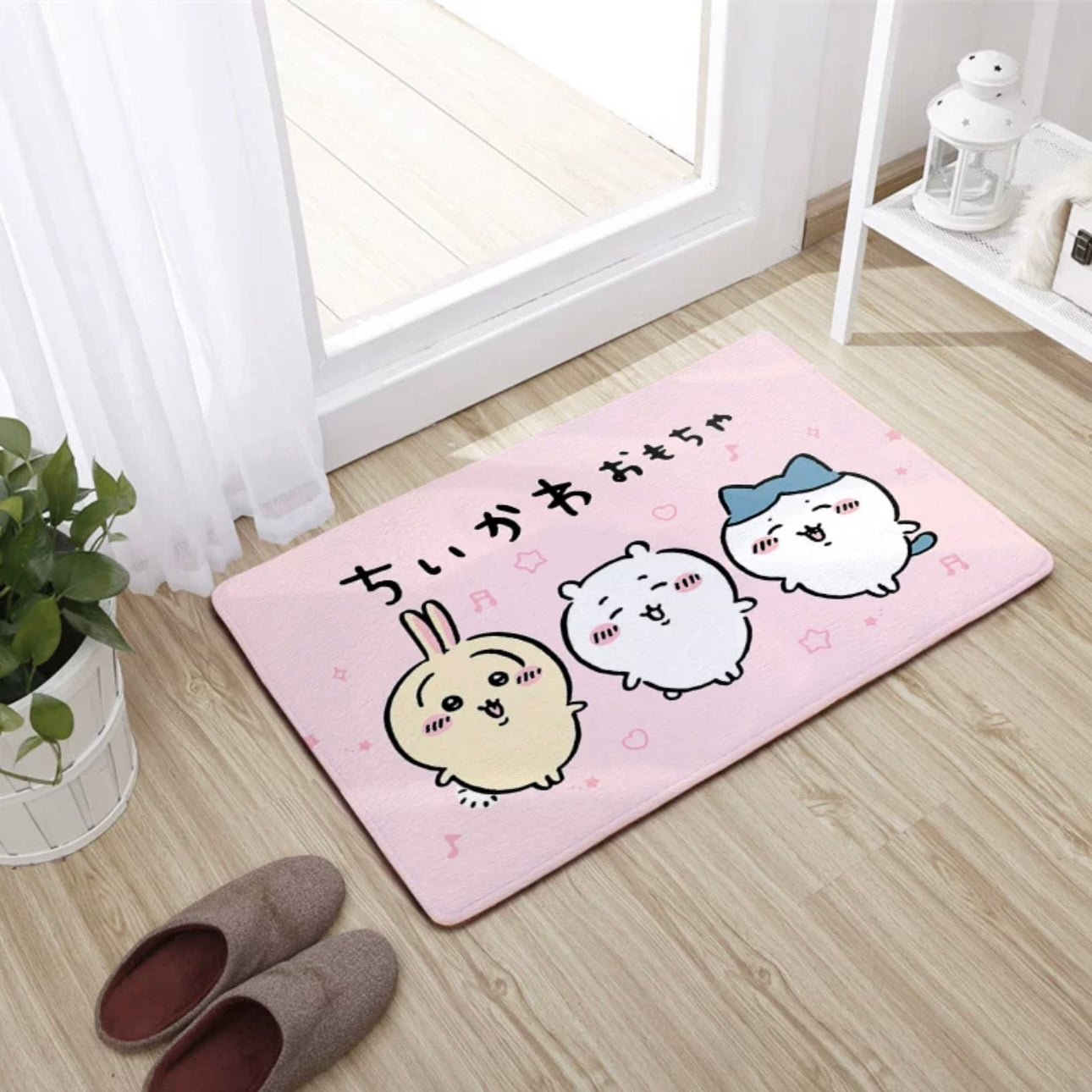 Japanese Cartoon ChiiKawa Soft Floor Mat | Daily ChiiKawa Hachiware Usagi - Kawaii Room Decoration items Cute Things