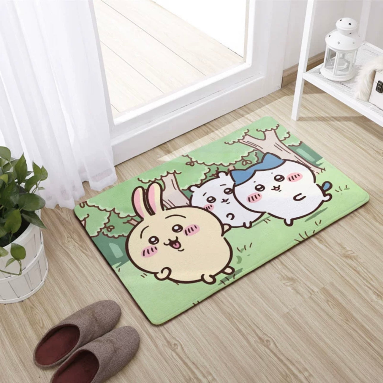Japanese Cartoon ChiiKawa Soft Floor Mat | Daily ChiiKawa Hachiware Usagi - Kawaii Room Decoration items Cute Things