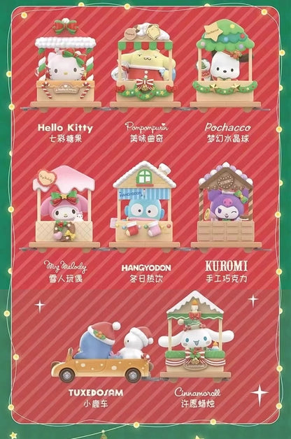 Top Toy x Sanrio Characters Christmas Market | Hello Kitty My Melody Kuromi Cinnamoroll Pompompurin Pochocca Hangyodon Tuxedosam - Collectable Toys Car can Move Mystery Blind Box