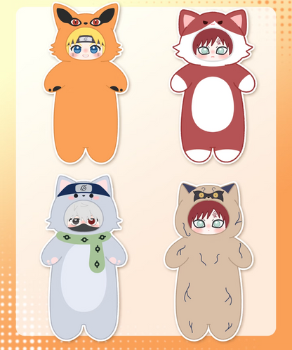 Japanese Anime Naruto Ninja | Naruto Kakashi Gaara in Animal Costume Cute Kawaii Cushion - Cute Kawaii Room Decoration Item