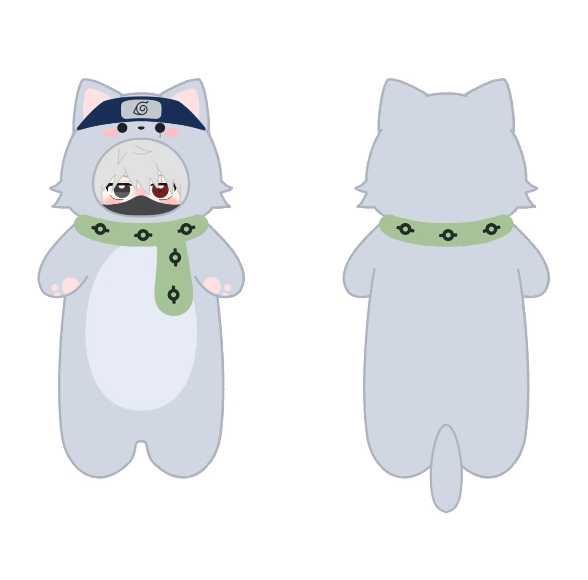 [Pre-Order] Japanese Anime Naruto Ninja Fan Work Version | Naruto Kakashi Gaara in Animal Costume Cute Kawaii Cushion - Cute Kawaii Room Decoration Item