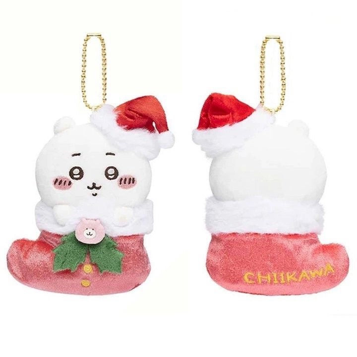 Japan ChiiKawa Merry Chrismas Edition | ChiiKawa Hachiware Usagi - Mini Plush Doll keychain