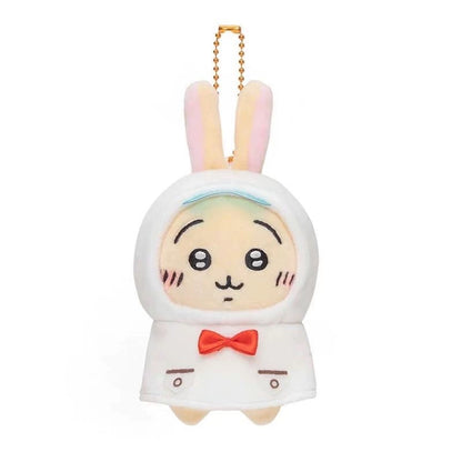 Japan ChiiKawa Rainny Day Raincoat Keychain | ChiiKawa Hachiware Usagi - Mini Plush Doll