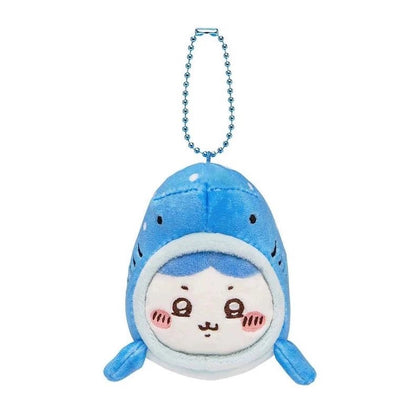 Japan ChiiKawa Aquarium Limited Keychain | Shark & Whale ChiiKawa Hachiware Usagi - Mini Plush Doll